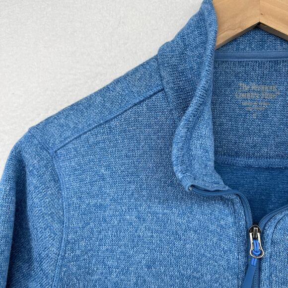 VERMONT COUNTRY STORE Sweater Mens L Fleece Jacket Mock Neck Full Zip Blue - Picture 8 of 16